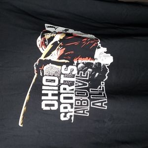 Gildan Mens Black T Shirt OHIO SPORTS ABOVE ALL Jack Casino Cleveland Baseball